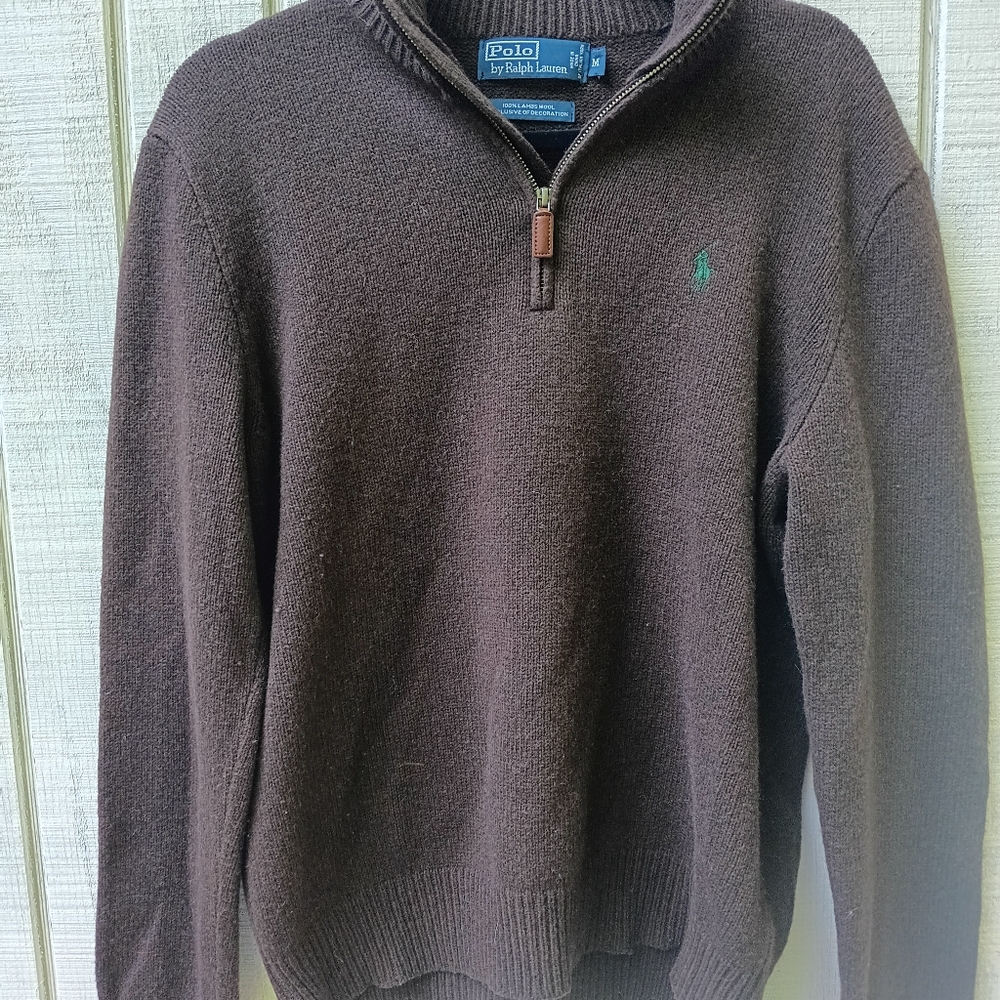 Ralph Lauren Mens Pullover Sweater - 100% Lamb's Wool, Soft and Warm